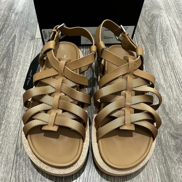 NIB Rag & Bone Park PlatformFisherman  Sandals Color Biscotti Size 10 / 40 - Picture 10 of 10